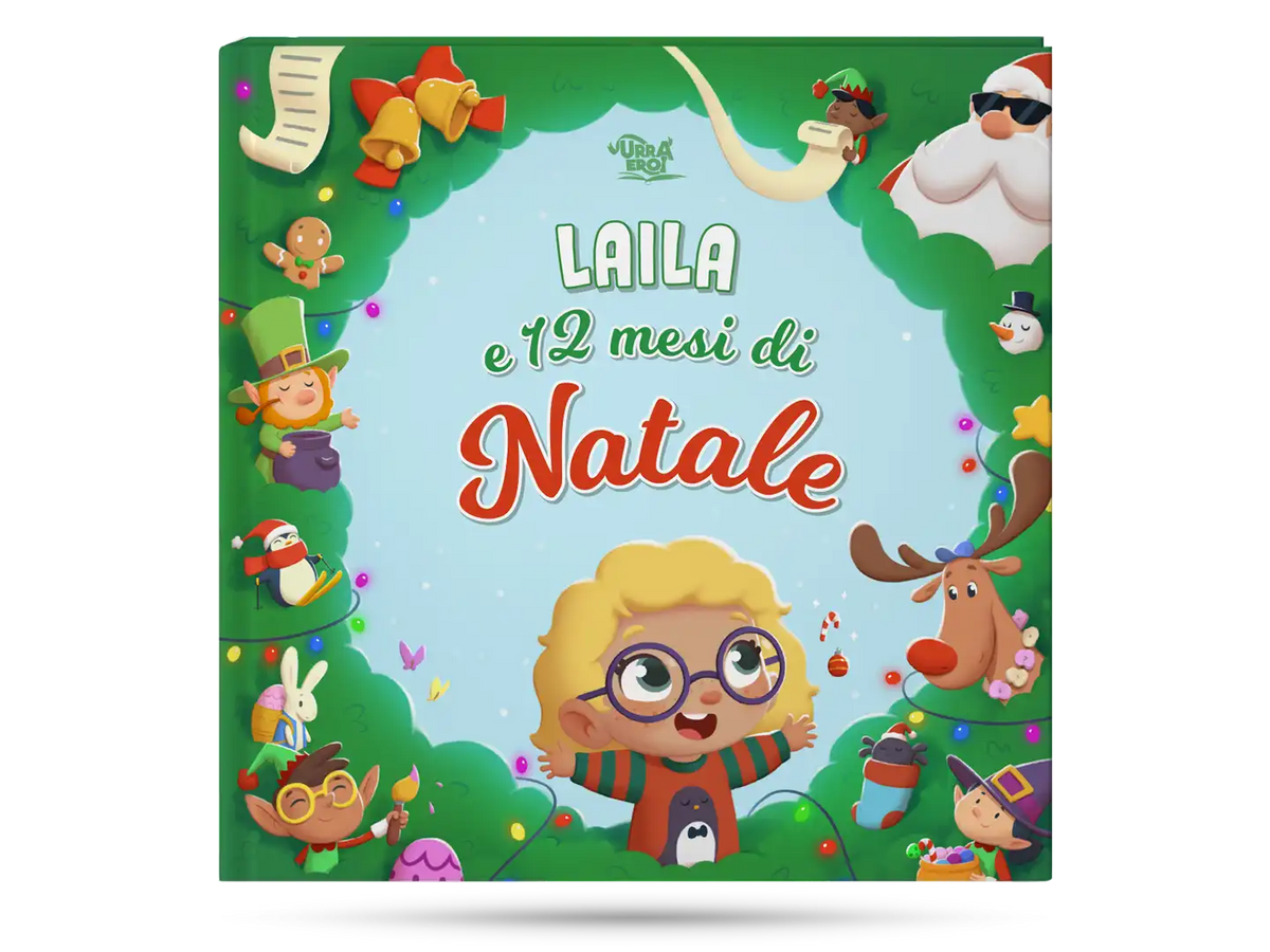 La copertina del libro personalizzato di Natale per ragazze.