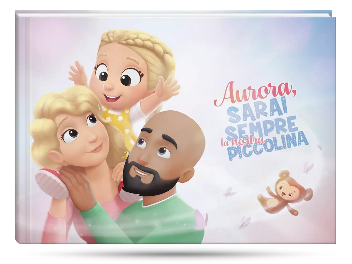 Libro personalizzato per Papa, Mamma e una bambina.