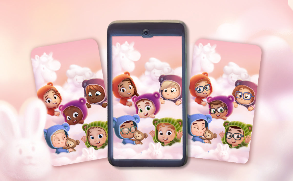Sfondo per cellulare personalizzato e gratuito per cinque bambini