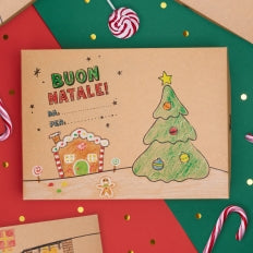 Confezione di Natale da colorare