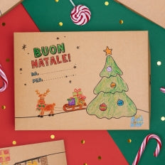 Confezione di Natale da colorare