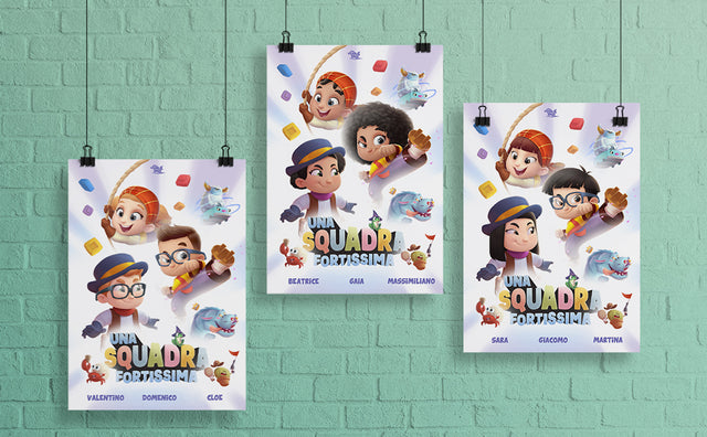 Poster personalizzato e gratuito per tre fratelli
