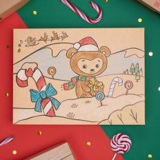 Confezione di Natale da colorare