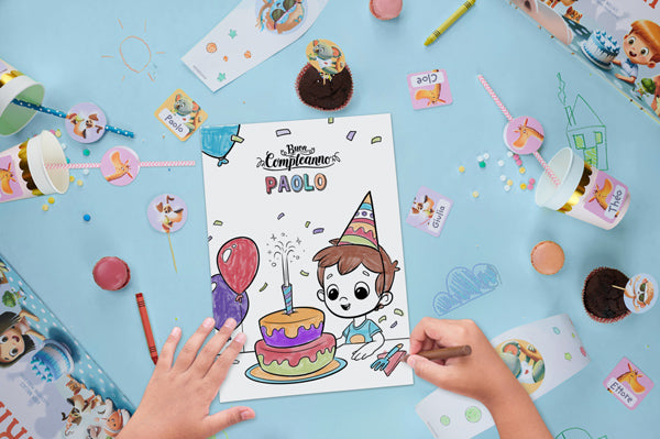 Disegni da colorare di compleanno personalizzati e gratuiti