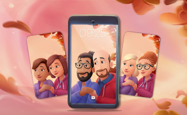 Sfondo personalizzato per il tuo cellulare da lei a lei