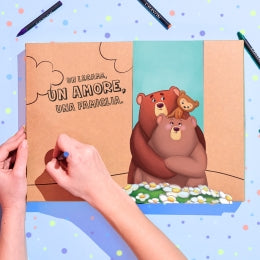 Confezione regalo da colorare per mamma e papà